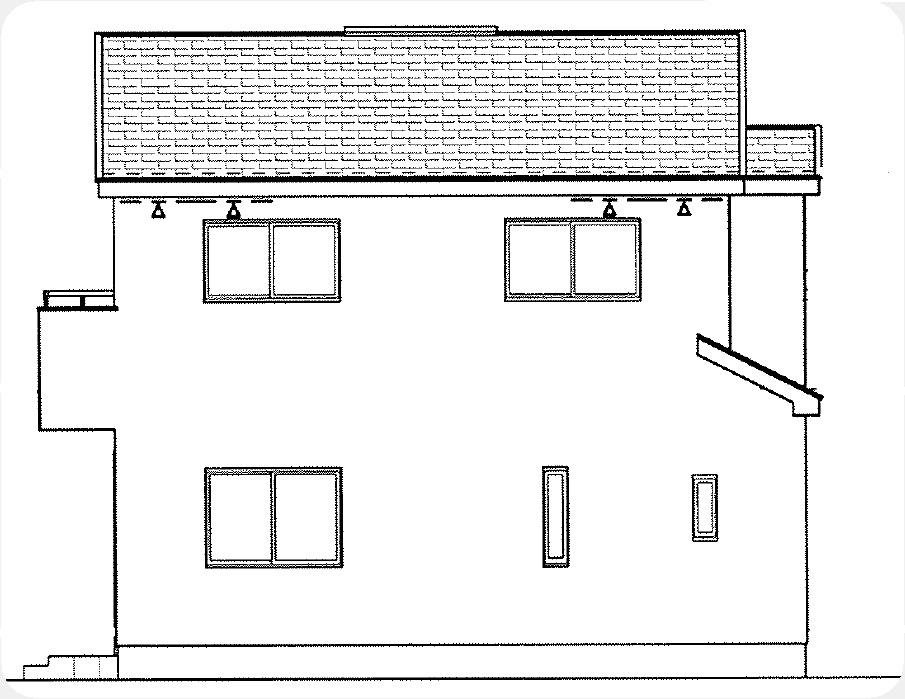 Rendering (appearance). North side elevational view