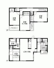 Floor plan. 23.8 million yen, 4LDK, Land area 100.45 sq m , Building area 93.14 sq m