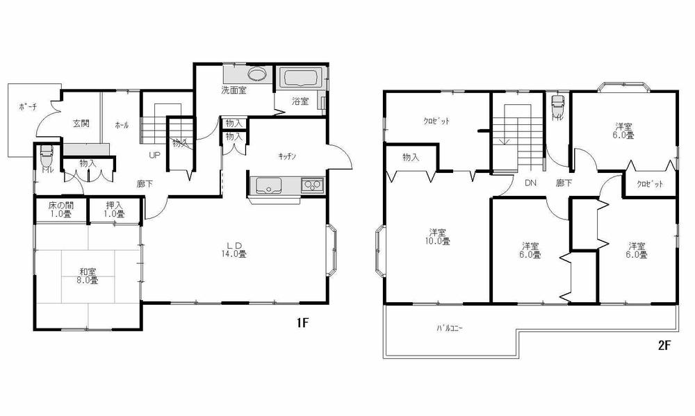 Floor plan. 32.7 million yen, 5LDK + S (storeroom), Land area 187.39 sq m , Building area 152.89 sq m