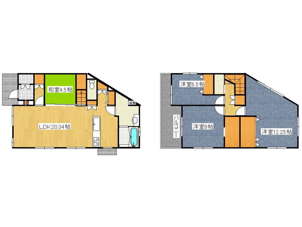 Floor plan. 30,980,000 yen, 5LDK, Land area 165.5 sq m , Building area 119.03 sq m