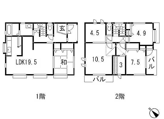 Floor plan. 30,800,000 yen, 5LDK, Land area 132.9 sq m , Building area 126.69 sq m