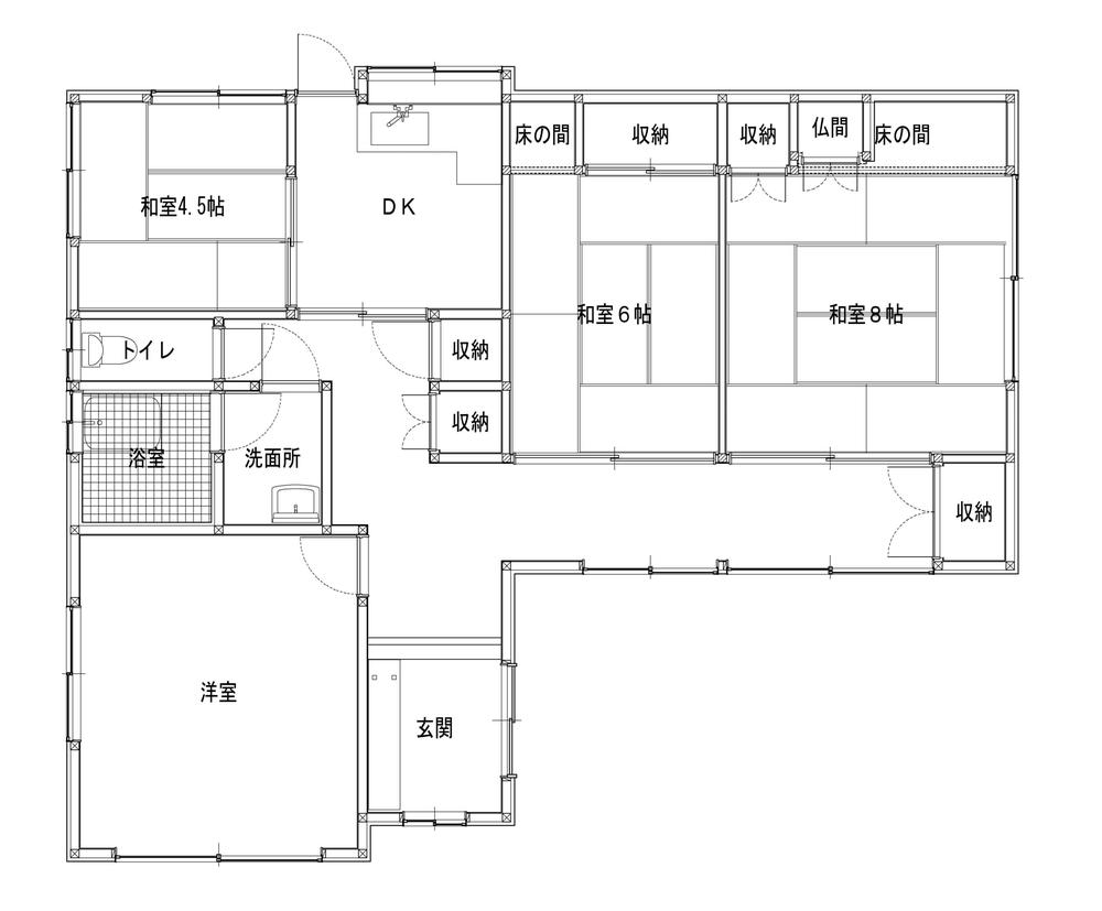 Floor plan. 8.8 million yen, 4DK, Land area 184.63 sq m , Building area 98.58 sq m 4DK