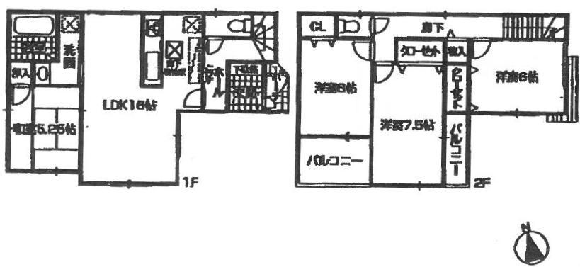 Floor plan. 29,800,000 yen, 4LDK, Land area 116.18 sq m , Building area 95.98 sq m