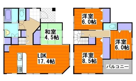 Floor plan. 31.5 million yen, 4LDK, Land area 236.5 sq m , Building area 105.66 sq m    2014 February is scheduled to be completed. 