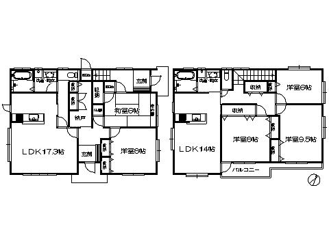 Floor plan. 31.5 million yen, 5LDK+S, Land area 217.39 sq m , Building area 176.79 sq m   ※ Floor plan current state priority