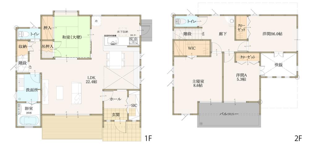 Floor plan. (2-1-7 Building), Price 27,800,000 yen, 4LDK, Land area 252.46 sq m , Building area 117.71 sq m