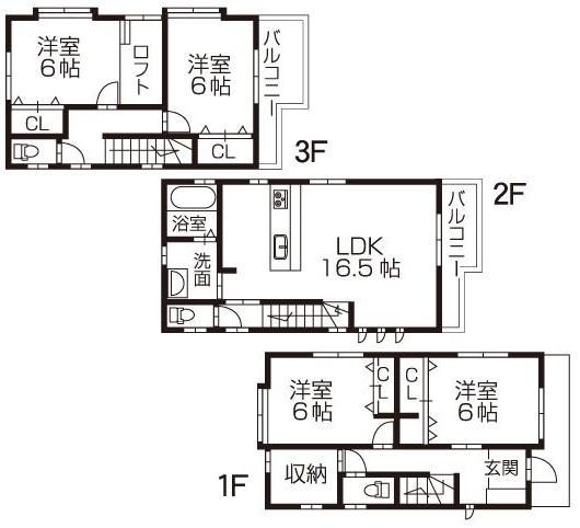Floor plan. 28,900,000 yen, 4LDK, Land area 105.68 sq m , Building area 105.15 sq m