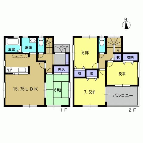 Floor plan. 28.8 million yen, 4LDK, Land area 113.87 sq m , Building area 95.58 sq m 4LDK