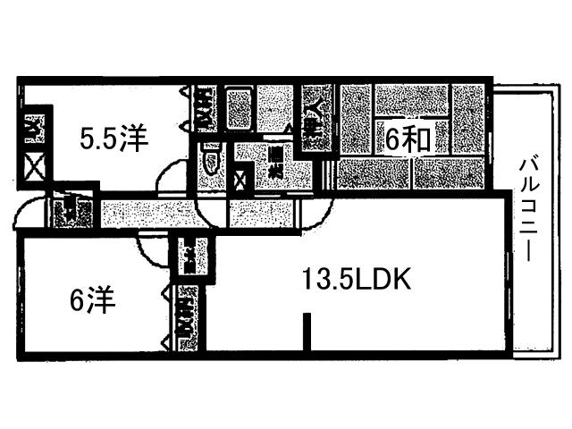 Floor plan. 3LDK, Price 10.8 million yen, Occupied area 66.58 sq m