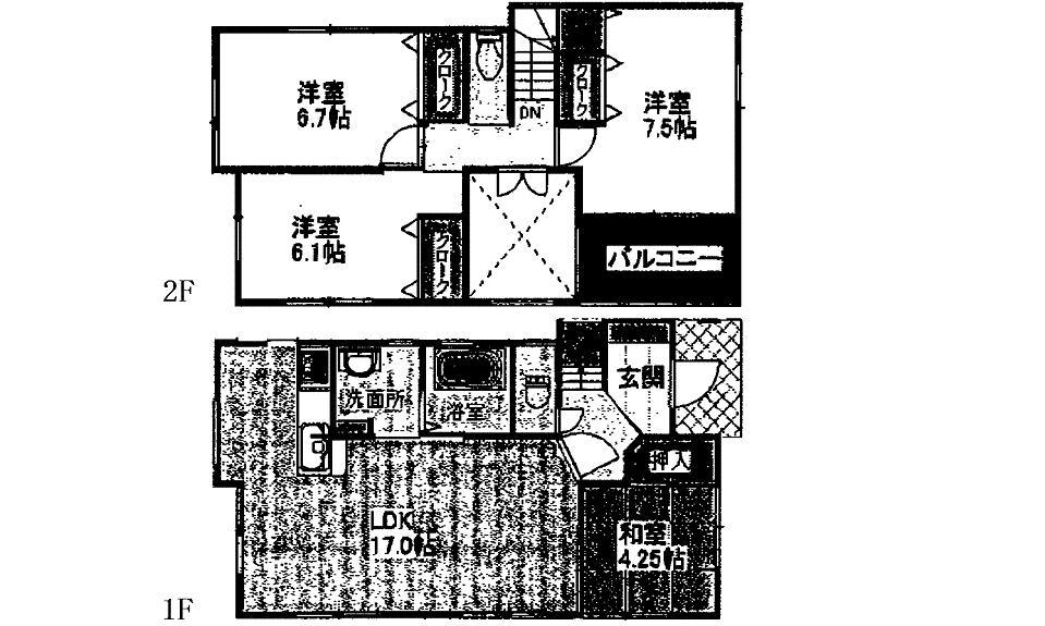 Floor plan. 30,900,000 yen, 4LDK, Land area 110.43 sq m , Building area 96.62 sq m   All-electric