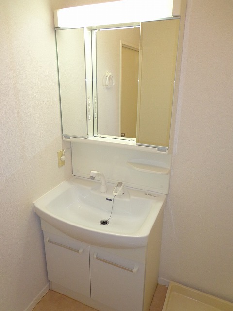Washroom. Vanity (three-sided mirror)