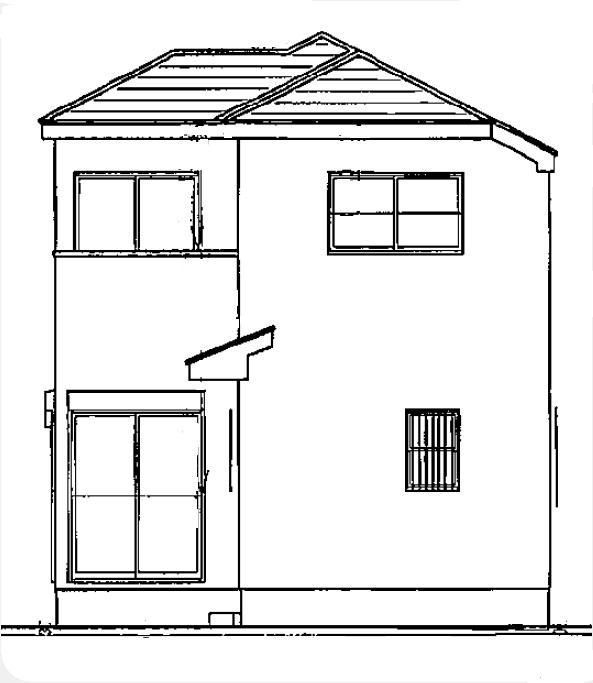 Rendering (appearance). East side elevational view