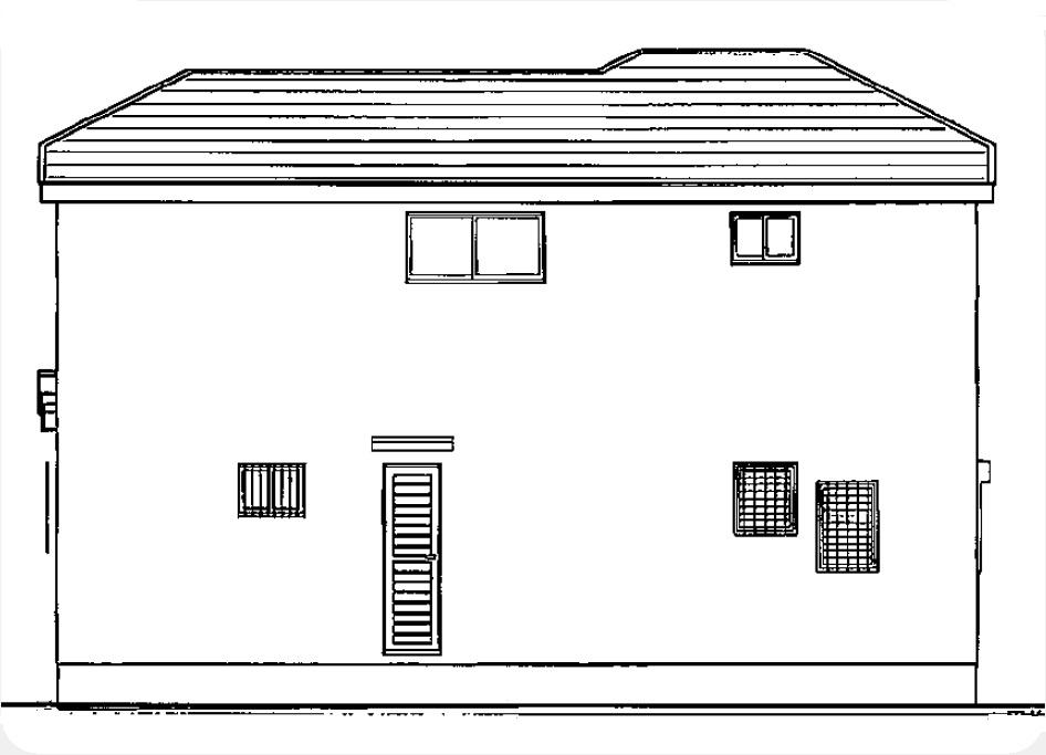Rendering (appearance). North side elevational view