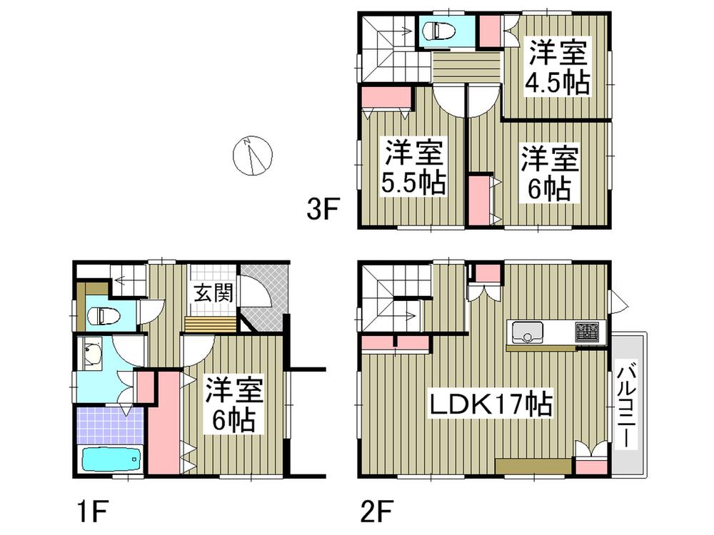 Floor plan. 29,980,000 yen, 4LDK, Land area 77.07 sq m , Building area 97.2 sq m