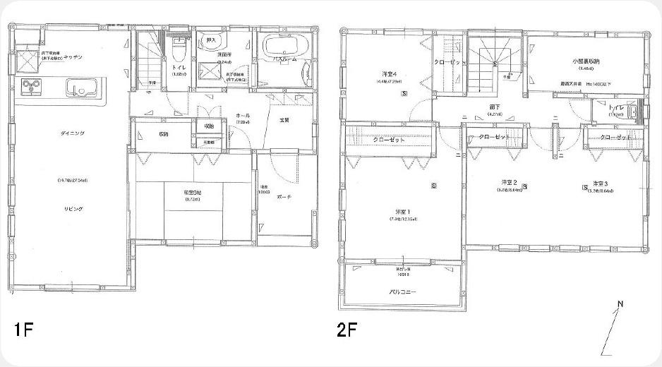 Floor plan. 25,800,000 yen, 4LDK, Land area 144.49 sq m , Building area 115.02 sq m