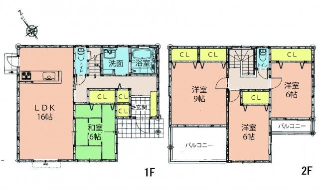 Floor plan. 22,800,000 yen, 4LDK, Land area 157.32 sq m , Building area 109.34 sq m