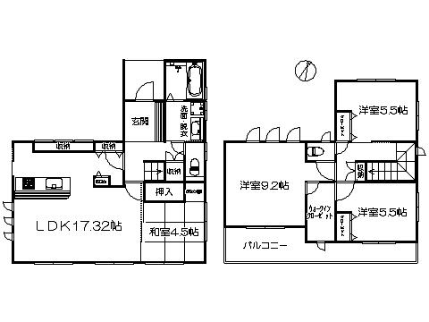 Floor plan. 34,800,000 yen, 4LDK, Land area 170.19 sq m , Building area 106.08 sq m   ※ Floor Plan current state priority