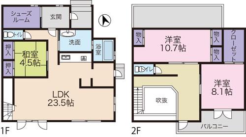 Floor plan. 35,800,000 yen, 3LDK, Land area 167.59 sq m , Building area 129.68 sq m