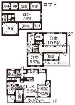 Floor plan. 41,800,000 yen, 3LDK + S (storeroom), Land area 172.17 sq m , Building area 116.44 sq m    7.9 Pledge of loft Yes