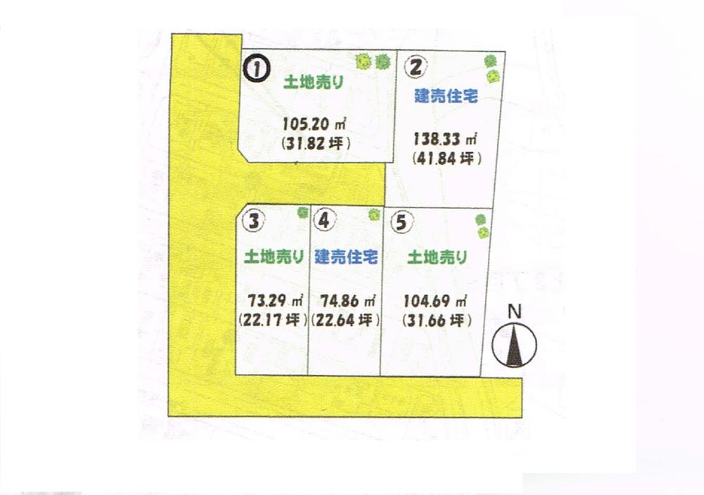 Compartment figure. Land price 16.8 million yen, Land area 73.29 sq m (3) land sale 73.29 sq m (22.17)