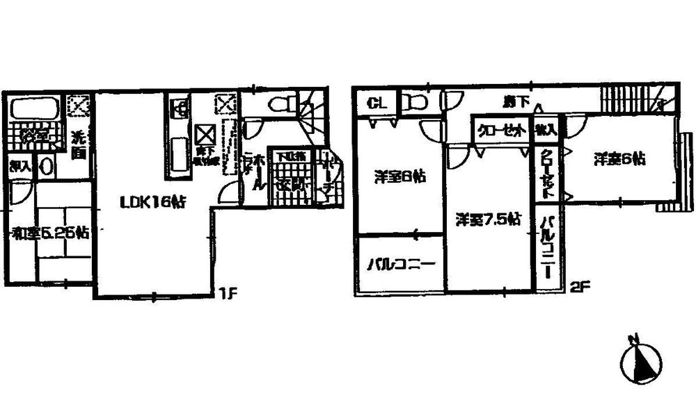Floor plan. 29,800,000 yen, 4LDK, Land area 116.18 sq m , Building area 95.98 sq m