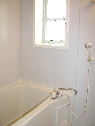 Bath. Bright bathroom with a window
