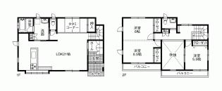Floor plan. 33,500,000 yen, 3LDK, Land area 264 sq m , Building area 107.64 sq m