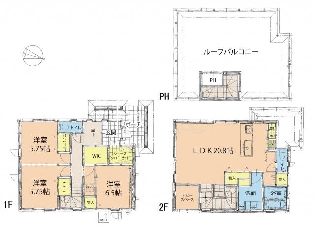 Floor plan. 31,800,000 yen, 3LDK, Land area 171.96 sq m , Building area 105.98 sq m