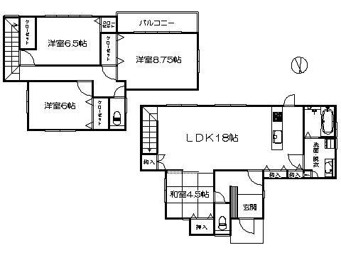 Floor plan. 22,800,000 yen, 4LDK, Land area 191.45 sq m , Building area 115.09 sq m   ※ Floor plan current state priority