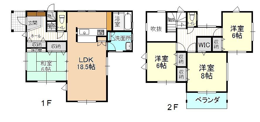 Floor plan. 25,900,000 yen, 3LDK + 2S (storeroom), Land area 171.38 sq m , Building area 110.33 sq m