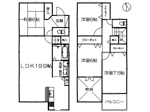 Floor plan. 24.5 million yen, 4LDK, Land area 127.57 sq m , Building area 105.57 sq m   ※ Floor Plan current state priority