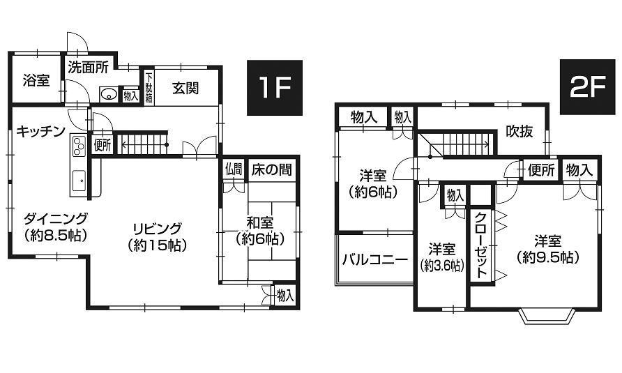 Floor plan. 19,800,000 yen, 4LDK, Land area 181.25 sq m , Building area 113.49 sq m