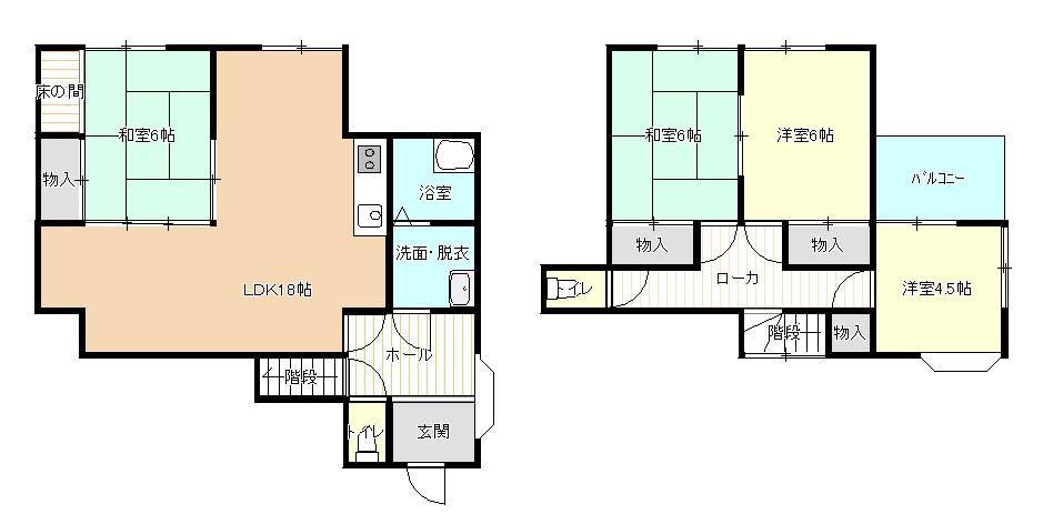 Floor plan. 9.8 million yen, 4LDK, Land area 184.14 sq m , Building area 98.82 sq m