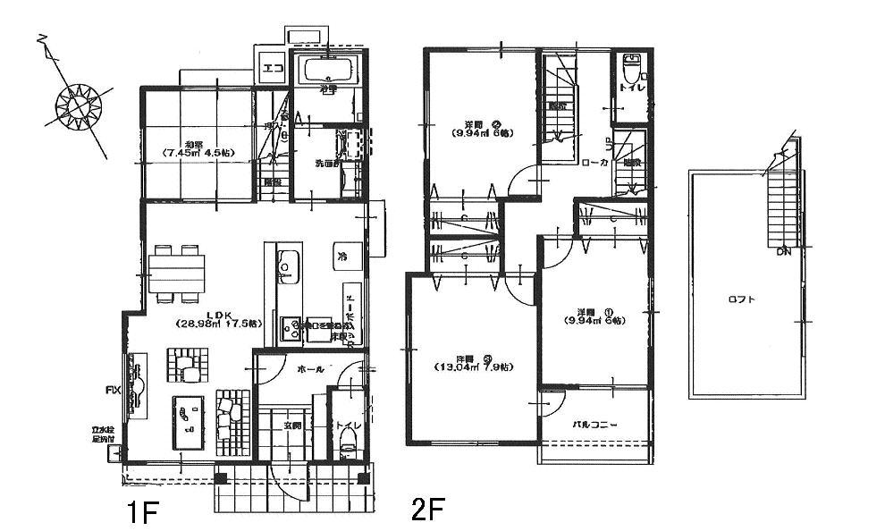 Floor plan. 26,800,000 yen, 4LDK, Land area 149.61 sq m , Building area 103.29 sq m    With loft