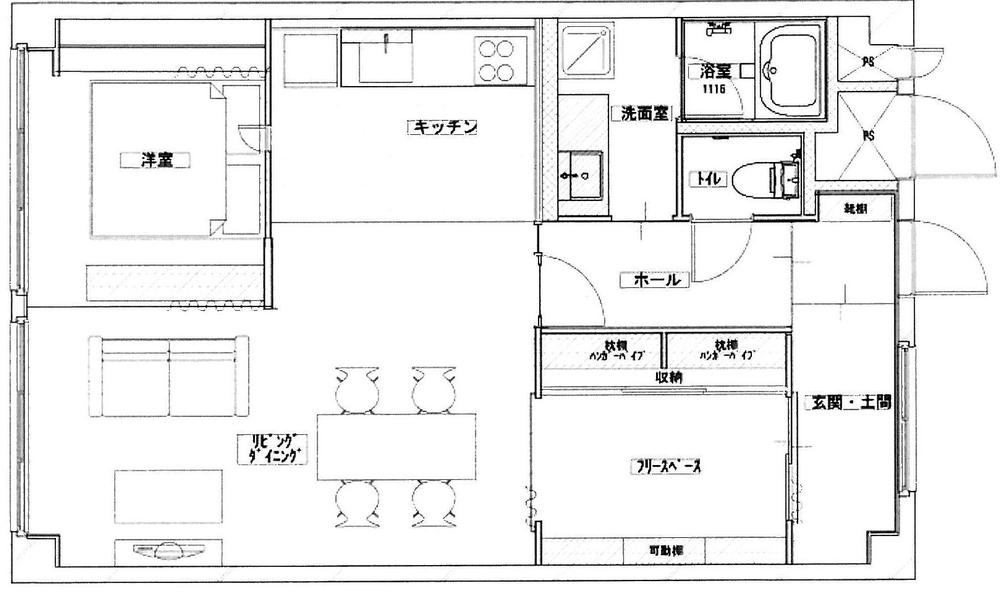 Floor plan. 2LDK, Price 14.9 million yen, Occupied area 68.83 sq m , Lead through the balcony area 8.25 sq m wall !! Is the floor plan to be reminded to new values.