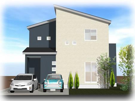 Local photos, including front road.  [1 Industrial District 7 city block 1]  4LDK price / 15.1 million yen Building area 95.50 sq m (28.88 square meters) Next-generation energy-saving specifications!  / Plan an example