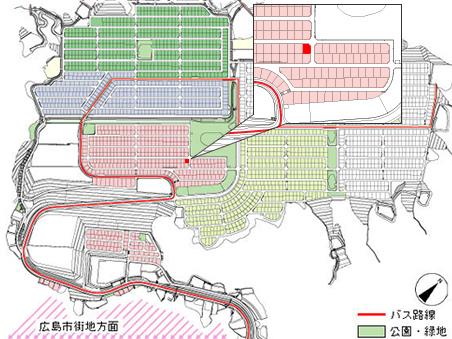 Local guide map. Toa Gion New Town "Kasugano" 1 Industrial District 7 blocks 1