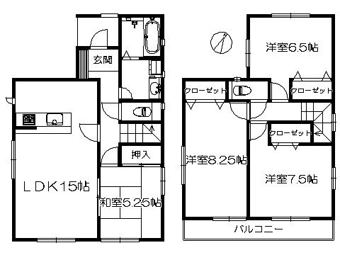 Floor plan. 25,900,000 yen, 4LDK, Land area 127.58 sq m , Between the building area 98.55 sq m floor plan present state priority