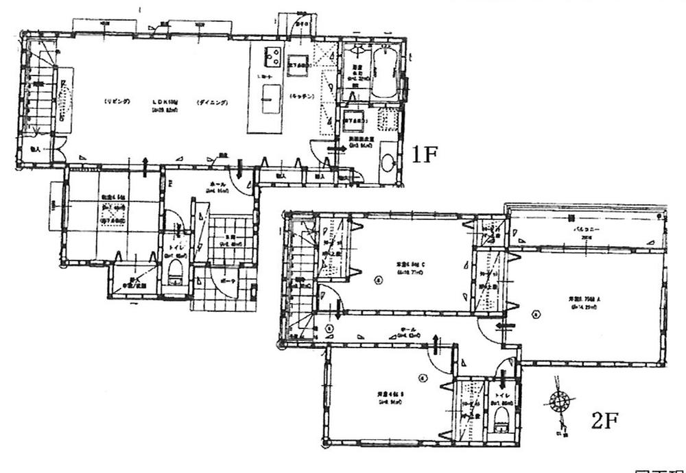 Floor plan. 22,800,000 yen, 4LDK, Land area 191.45 sq m , Building area 115.09 sq m