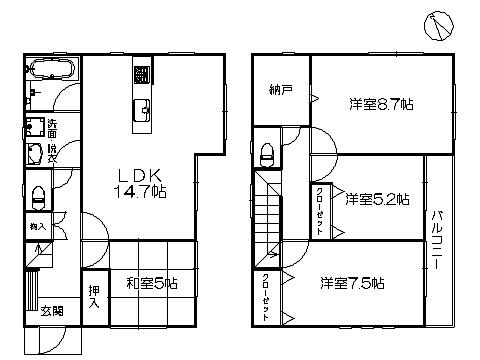 Floor plan. 32,800,000 yen, 4LDK, Land area 150 sq m , Building area 97.19 sq m   ※ Floor Plan current state priority