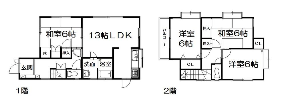 Floor plan. 14.8 million yen, 4LDK, Land area 107.5 sq m , Building area 91.06 sq m   4LDK