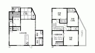Floor plan. 25,800,000 yen, 4LDK, Land area 175.06 sq m , Building area 118.4 sq m