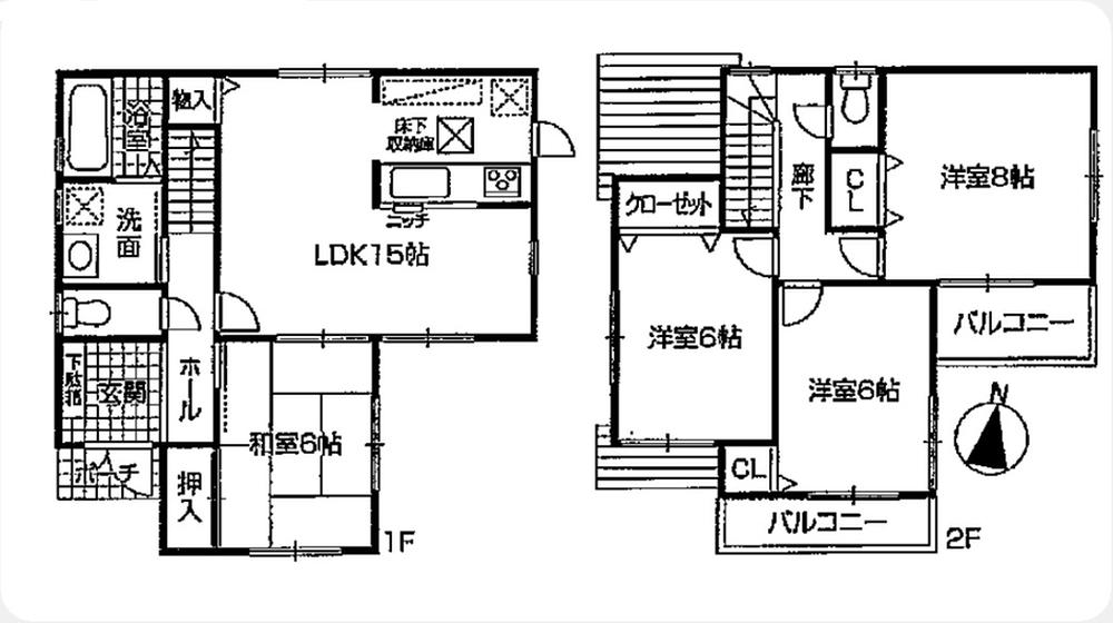 Floor plan. (5), Price 24,800,000 yen, 4LDK, Land area 135.92 sq m , Building area 96.39 sq m