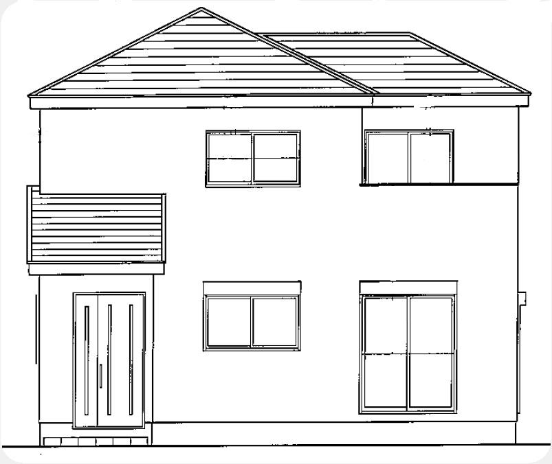Rendering (appearance). Building 2 South side elevational view