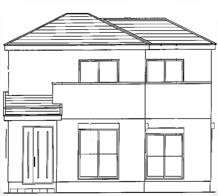 Rendering (appearance). Building 3 South side elevational view