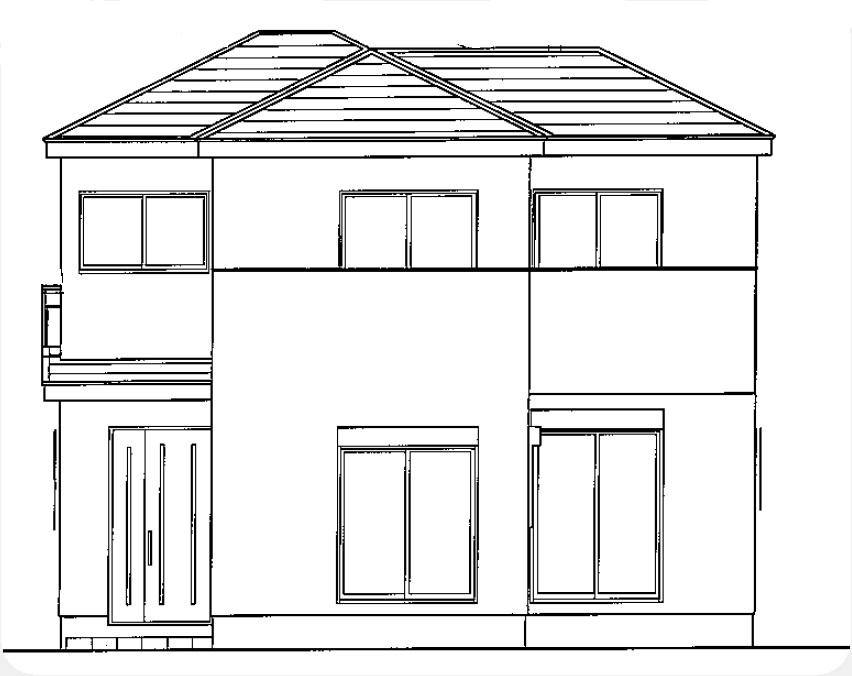 Rendering (appearance). 5 Building South side elevational view