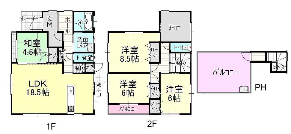 Floor plan. 30,800,000 yen, 4LDK + S (storeroom), Land area 147.23 sq m , Building area 111.37 sq m