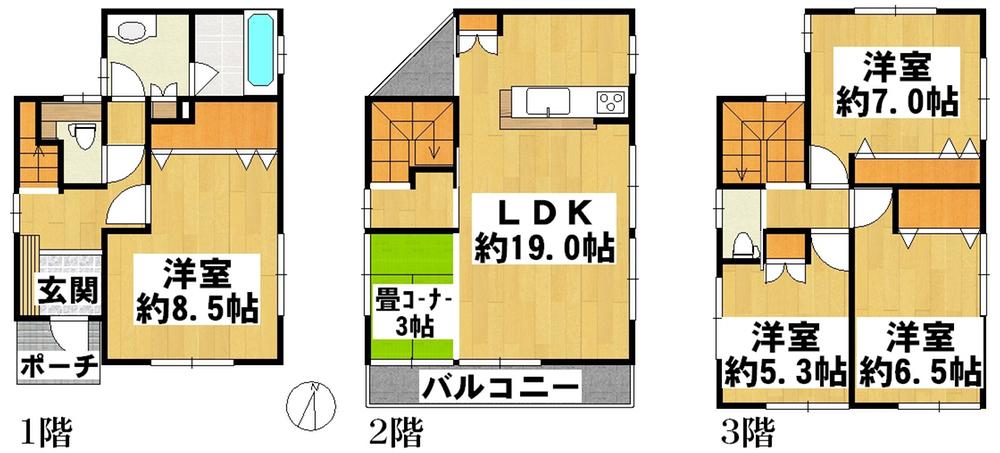 Floor plan. (No.4), Price 28,980,000 yen, 4LDK, Land area 107.1 sq m , Building area 110.16 sq m
