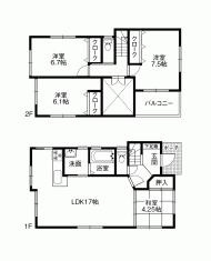 Floor plan. 30,900,000 yen, 4LDK, Land area 110.43 sq m , Building area 96.62 sq m