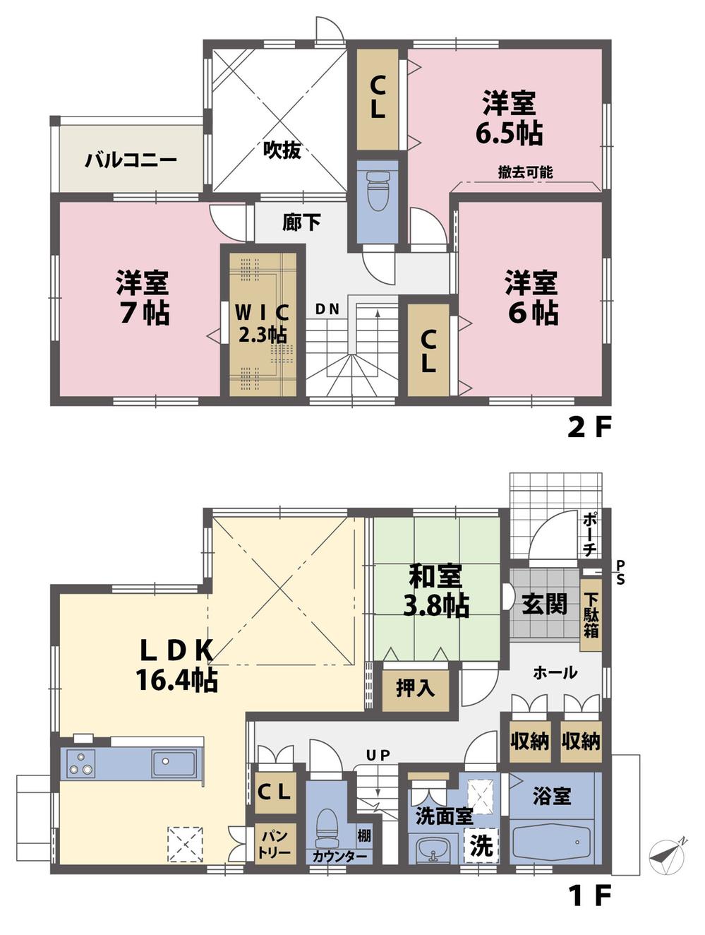 Floor plan. (No.1), Price 29,980,000 yen, 4LDK, Land area 121.89 sq m , Building area 103.9 sq m
